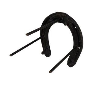 Horseshoe Metal Hat Hanger, Tool Holder Workhorse size shoe With Rustic Western